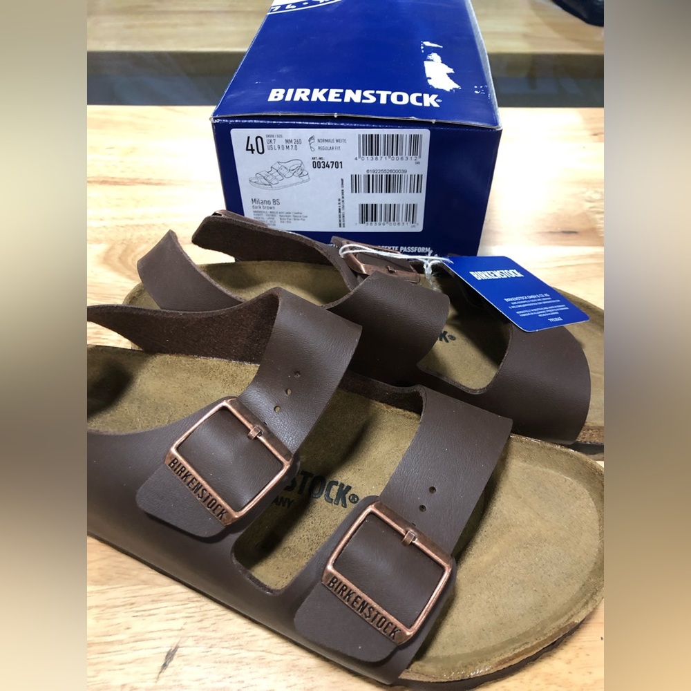 New with tags milano birkenstocks sandals (40)